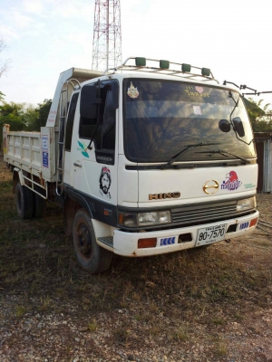 HINO FD3HLA ดั้ม5 คิว เครื่อง HO7D-195 แรงจดทะเบียน 4 ธันวาคม 2555  หัวบางเดิม คัสชีสวย เล่มทะเบียนเต็มชุดโอนพร้อมโอนจดทะเบียนปี 55