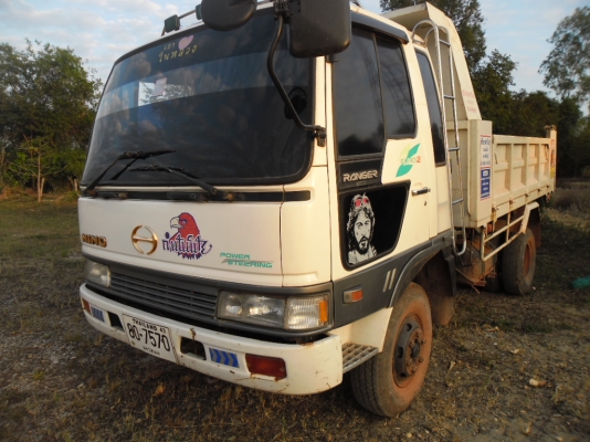 HINO FD3HLA ดั้ม5 คิว เครื่อง HO7D-195 แรงจดทะเบียน 4 ธันวาคม 2555  หัวบางเดิม คัสชีสวย เล่มทะเบียนเต็มชุดโอนพร้อมโอนจดทะเบียนปี 55