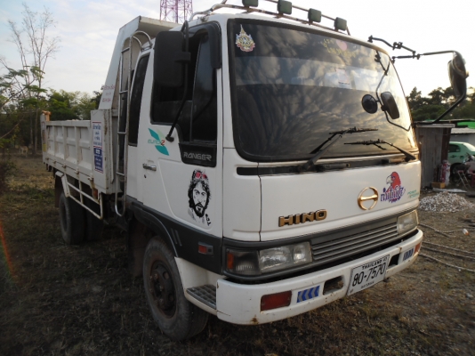 HINO FD3HLA ดั้ม5 คิว เครื่อง HO7D-195 แรงจดทะเบียน 4 ธันวาคม 2555  หัวบางเดิม คัสชีสวย เล่มทะเบียนเต็มชุดโอนพร้อมโอนจดทะเบียนปี 55