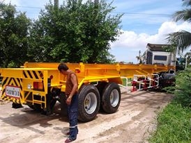 รถเทรลเลอร์นำลาภ มงคลสยาม หางพ่วง หางก้างปลา 2 เพลา ใหม่    NUM   LAP