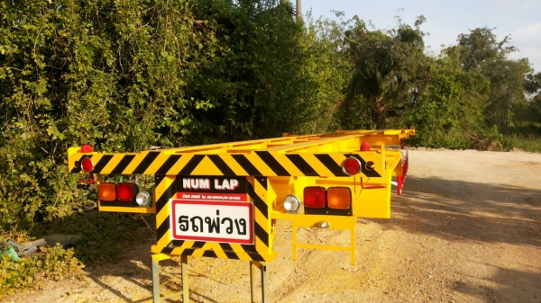 รถเทรลเลอร์นำลาภ มงคลสยาม หางพ่วง หางก้างปลา 2 เพลา ใหม่    NUM   LAP