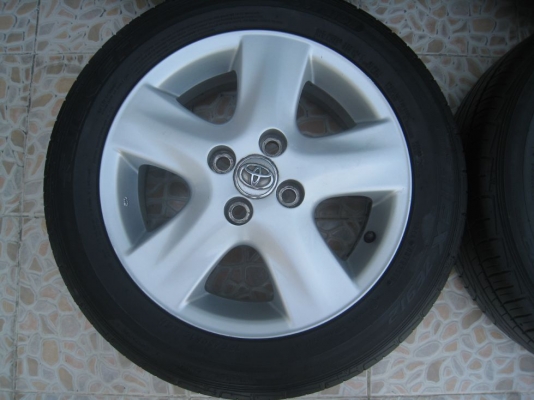 ขายล้อแม็กเดิม toyota vios 15"x5.5" 4/100 et45 +ยางปี10(081-3747940)