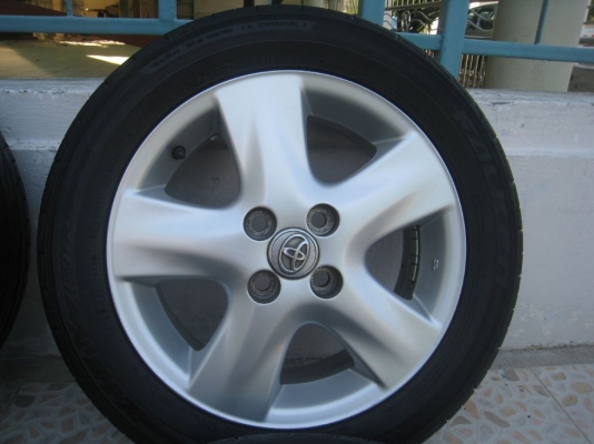 ขายล้อแม็กเดิม toyota vios 15"x5.5" 4/100 et45 +ยางปี10(081-3747940)