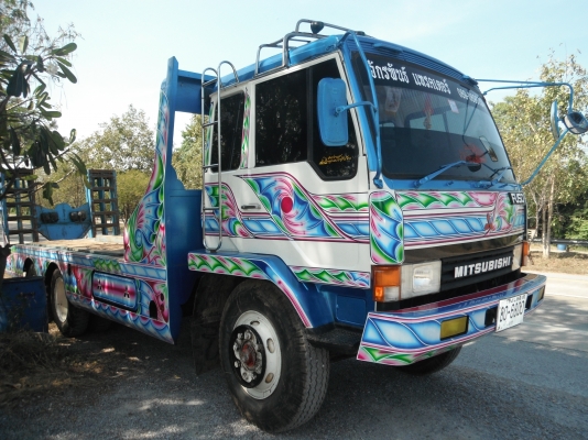 ขายรถเทรลเลอร์ 10 ล้อ MITSUBISHI FUSO 2 เพลา บรรทุกรถเกี่ยวข้าว เครื่อง 6D16 = 195 แรงม้า (รถอยู่สุพรรณบุรี)