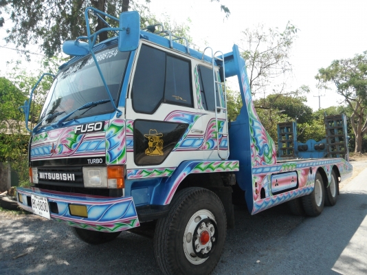 ขายรถเทรลเลอร์ 10 ล้อ MITSUBISHI FUSO 2 เพลา บรรทุกรถเกี่ยวข้าว เครื่อง 6D16 = 195 แรงม้า (รถอยู่สุพรรณบุรี)