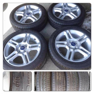 ขายล้อแม็กซ์ขอบ16 ตัว Ford fiesta 4/100 + ยางปี13 ราคา 9,900 บ.ถูก
