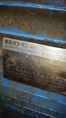 ขายปั๊มลมสกรู 100 แรงม้า BOGE ราคา 80,000 บาท