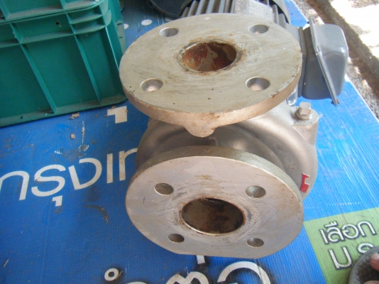 ปั๊มน้ำ 2แรง หน้าแปลนสแตนเลส304หล่อ ไฟ3สาย