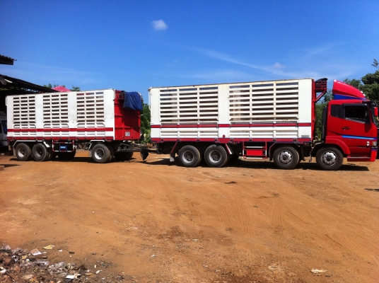 ขายพ่วง 24 ล้อ 2 เพลา กระบะเหล้กคอกเกษตรไม่ดั้ม