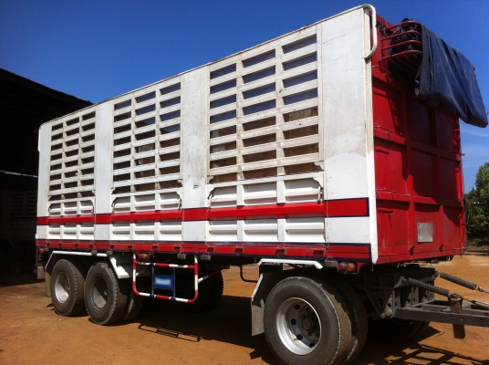 ขายพ่วง 24 ล้อ 2 เพลา กระบะเหล้กคอกเกษตรไม่ดั้ม