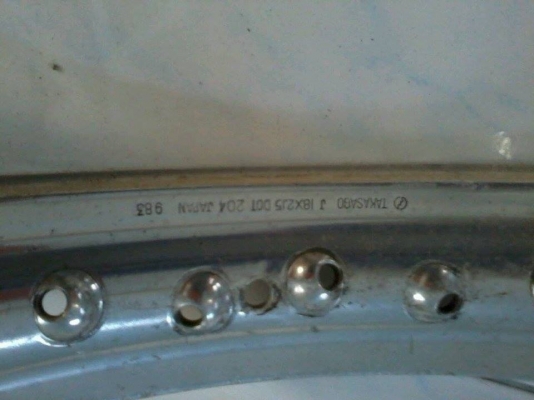 ล้อ takasako japan ขอบ18 หนา2.15