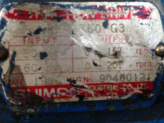 ขายมอเตอร์เกียร์ปรับรอบขนาด FUJI 1 HP. 380 V made in Japan ปรับเพลาออกได้ตั้งแต่ 0-167 รอบต่อนาที สภาพดีวิ่งนิ่ม พร้อมใช้งาน ขายมอเตอร์เกียร์ปรับรอบขนาด FUJI 1 HP. 380 V made in Japan ปรับเพลาออกได้ตั้งแต่ 0-167 รอบต่อนาที สภาพดีวิ่งนิ่ม พร้อมใช้งาน