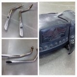 ขายท่อแต่งถอดจากsteed400กับกระเป๋าติดบังโคลนหน้า ต่อรองได้คับ