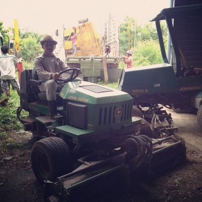 ขายรถตัดหญ้านั่งขับ John Deere (3แก๊ง)