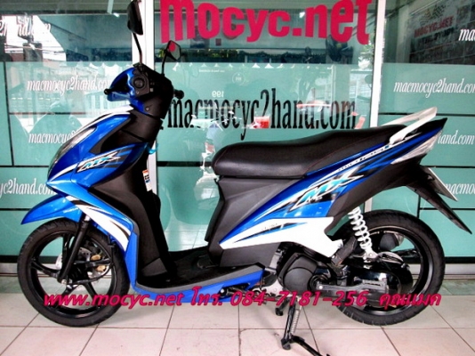 MIO 125i MX ตัวท็อป ล้อแมกช์  ปี 56 สี นํ้าเงินขาว ระบบหัวฉีด ประหยัดน้ำมัน ไมล์ 3 พันโล  29900
