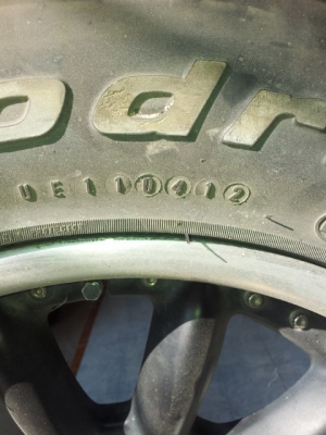 ขายล้อลายกล้วย ขอบ 17 6รูพร้อมยาง BF ALL ปี12