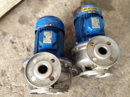 ขายปั้มน้ำหอยโข่งหัวสแตนเลส Ebara 3 HP. 380 V เข้า 2 นิ้ว ออก 1 นิ้ว สภาพสวย วิ่งนิ่มพร้อมใช้งาน มี 2 ตัวครับ