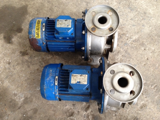 ขายปั้มน้ำหอยโข่งหัวสแตนเลส Ebara 3 HP. 380 V เข้า 2 นิ้ว ออก 1 นิ้ว สภาพสวย วิ่งนิ่มพร้อมใช้งาน มี 2 ตัวครับ