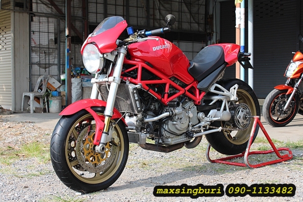 แม็กสิงห์บุรี//DUCATI MONSTER S4R ปี2004 สวย โหด หล่อ แรง แต่งเพียบ เสียสรรพาสมิตรแล้ว 239000