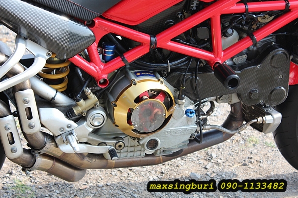 แม็กสิงห์บุรี//DUCATI MONSTER S4R ปี2004 สวย โหด หล่อ แรง แต่งเพียบ เสียสรรพาสมิตรแล้ว 239000