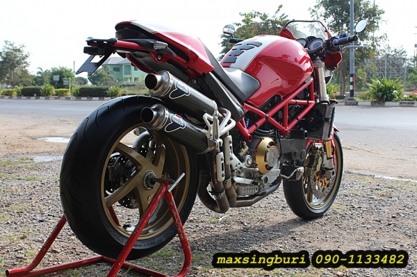 แม็กสิงห์บุรี//DUCATI MONSTER S4R ปี2004 สวย โหด หล่อ แรง แต่งเพียบ เสียสรรพาสมิตรแล้ว 239000
