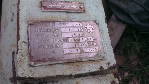 Sell> ขายปั้มหอยโข่งสเตนเลส มือสอง ใบพัดหนา เข้า 10" นิ้ว ออก 10" นิ้ว ใช้มอเตอร์ 40 HP(แรง) ครับ