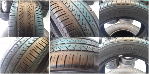 ขายยาง195/55/15 ยาง yokohama A. drive ปี 11 (3เส้น) ปี 10 (1เส้น)