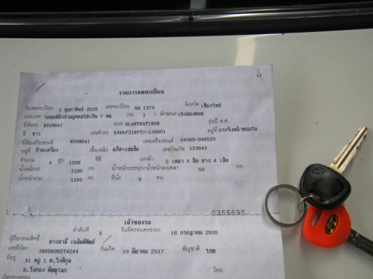 HYUNDAI, ELANTRA 1.6 GLS ปี96 สวยบางเดิมๆติดแก๊สLPG45000