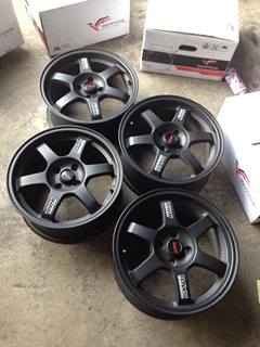 ขายล้อ TE37 ขอบ16 4/100 สีเทากัล เหมือนแท้ สภาพไหม่กริ็ป ถูกๆครับ