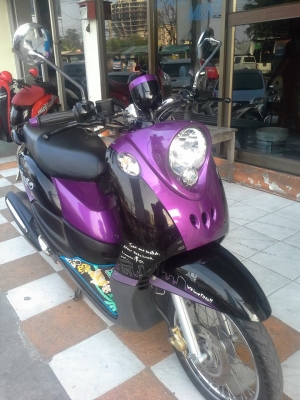 ขายถูก Yamaha Fino เกแยกส่วน รถสวยมาก รถปลายปี 2555 ลายปารีส