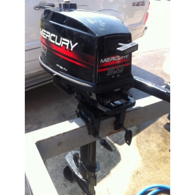 ขายเครื่องยนต์เรือ Mercury 5แรงม้า หางสั้น นำเข้าจากญี่ปุ่น