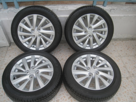 ขายล้อแม็ก Mitsu Attrage 15'x5.5" et38 4รู100 +ยางผลิตสัปดาห์ที่13 ปี13  สนใจติดต่อเล็กคลองสามครับ (081-3747940)