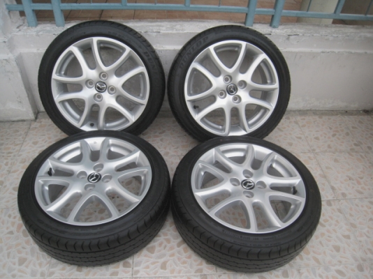 ขายล้อแม็ก Mazda 2ป้ายแดง 16"x6.5" et50 4รู100 +ยาง ผลิตสัปดาห์ที่ 13ปี13 สนใจติดต่อเล็กคลองสามครับ   (081-3747940)