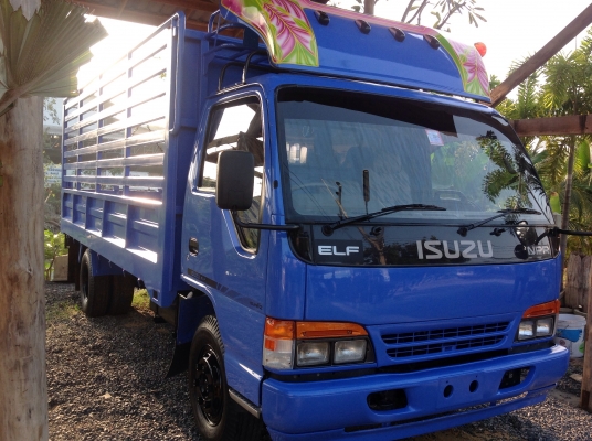 ขายรถบรรทุก6ล้อ ISUZU NPR 120 แรง หัวการ์ตูน รถห้าง กระบะคอกเหล็กยาว 5 เมตร สภาพสวยพร้อมใช้งาน เอกสารพร้อมโอน