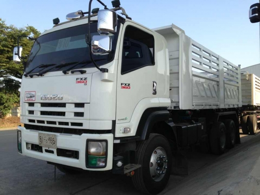 ต้องการขาย ISUZU 360HP ปี 54 ดั๊มแม่-ลูก คอกกะบะสามมิตร ลูก3เพลา