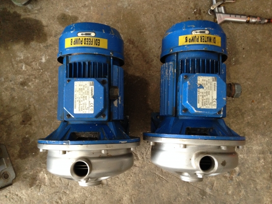 ขายปั้มน้ำหอยโข่งหัวสแตนเลส Ebara 2.5 HP. 380 V เข้า 1.5 นิ้ว ออก 1 นิ้ว สภาพสวย วิ่งนิ่มพร้อมใช้งาน มี 2 ตัวครับ