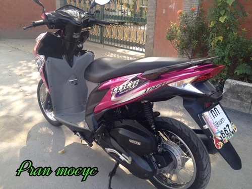 ขายHonda click สีชมพูดำ รถ9เดือน ขายHonda click สีชมพูดำ รถ9เดือน