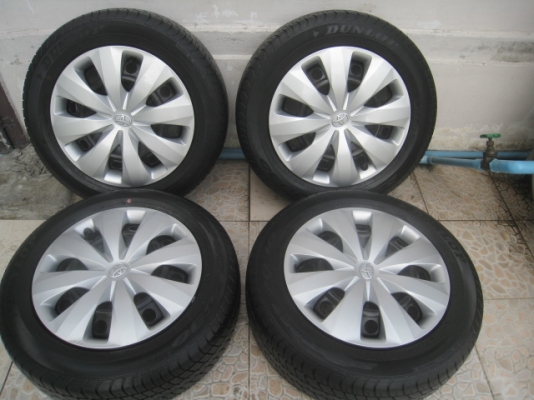 ขายกะทะล้อ Toyota Yaris ป้ายแดงขอบ15 4รู100 +ยางยางผลิตสัปดาห์ที่23 ปี13  สนใจติดต่อเล็กคลองสามครับ (081-3747940)