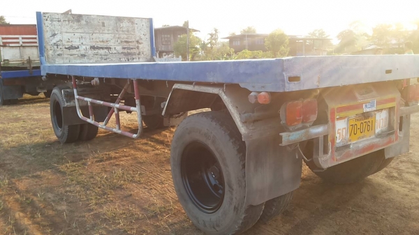 ***ขายแล้วครับขอบคุณ Truck2hand าย10ล้อพื้นเรียบ พ่วง แม่+ลูก HINO KT925 เพลาเดียว วางเครื่องHO6C Turbo วางหัวF17(ลงเล่มครบ) เครื่องแน่น แรงดี ช่วงล่างคัสซีดีไม่ปะไม่ดาม พื้นเรียบตกเหล็กพื้นเหล็กสภาพดีไม่ผุ ยางดี10เส้น หัวเก๋งดีไม่ผุ คอนโซลครบ เบรคลม ลูก