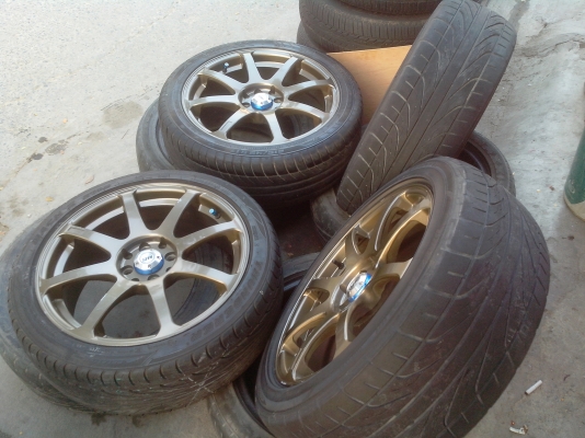 ขายแม็ก17มือสองพร้อมยาง4รู100 กว้าง7