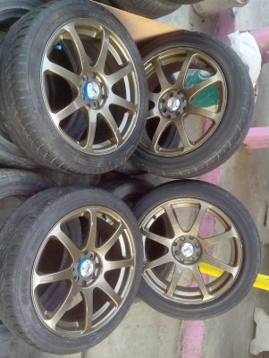 ขายแม็ก17มือสองพร้อมยาง4รู100 กว้าง7