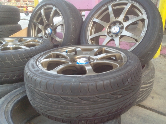 ขายแม็ก17มือสองพร้อมยาง4รู100 กว้าง7