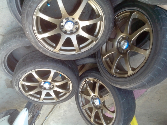 ขายแม็ก17มือสองพร้อมยาง4รู100 กว้าง7