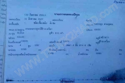 รถบรรทุก 6 ล้อ ยี่ห้อ ISUZU  100 แรงม้า