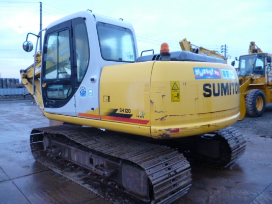 ขาย! รถขุดนำเข้ามือสอง SUMITOMO รุ่น SH120-3 / 120A3-7500 / ปี 2008 / 5403ชม. รถสต๊อคอยู่ที่ญี่ปุ่น