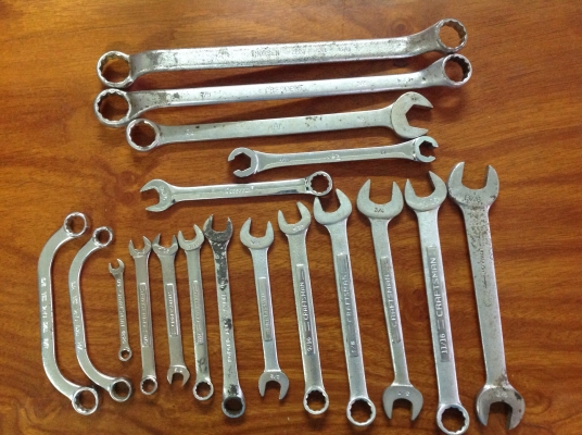 ขายประแจปากตาย แหวน ยกชุด 18 ชิ้น