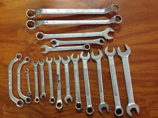 ขายประแจปากตาย แหวน ยกชุด 18 ชิ้น