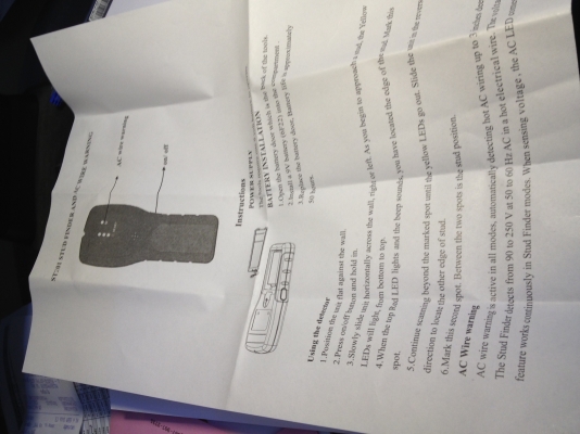 Stud Finder AND AC Detact เครื่องค้นหาโครงซีลาย หรือ โครงไม้ในฝ้าและผนังยิปซั่ม ดูคลิปข้างใน