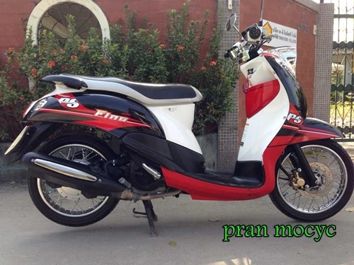ขายyamaha fino ps สีดำเเดงขาว ปี2013