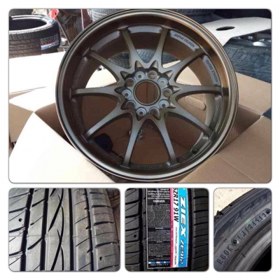 ขายแม็กใหม่100\% CE28 ขอบ17 กว้าง8 ออฟ38 4 รู100 +ยางใหม่FalkenZE912 ของแถมเพียบ!!!! เพียง 24,000 บาท*****